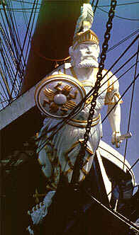 Gallionsfigur der HMS Warrior
